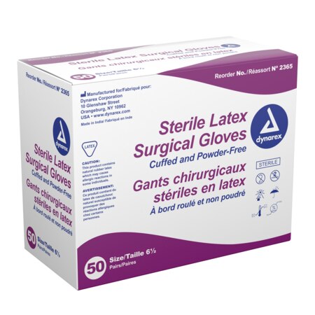Sterile Latex Surgical Gloves Powder Free Pairs