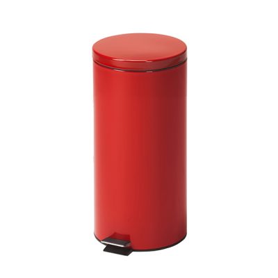 Waste Receptacle Round Red