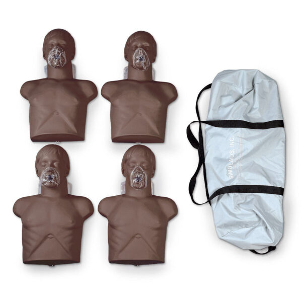 Nasco Simulaids Economy Adult Sani Manikin 4-Pack Dark