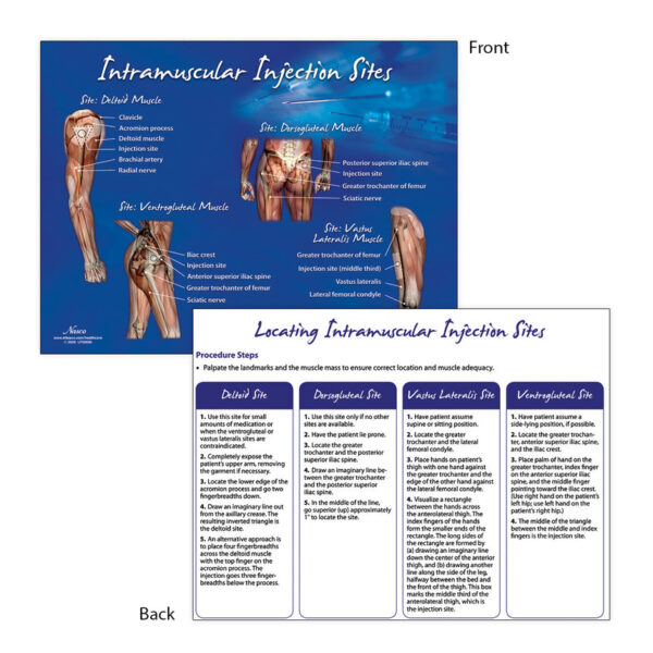 Nasco Intramuscular Injection Sites Tear Pad