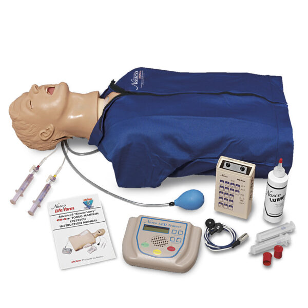 Nasco Life form Advanced Airway Larry Torso with Defibrillation Features ECG Simulation and AED Training [SKU: LF03969]