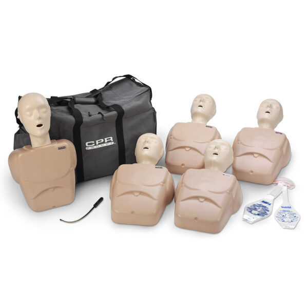 Nasco CPR Prompt TPAK 100 Adult Child Training Pack 5 Tan Manikins