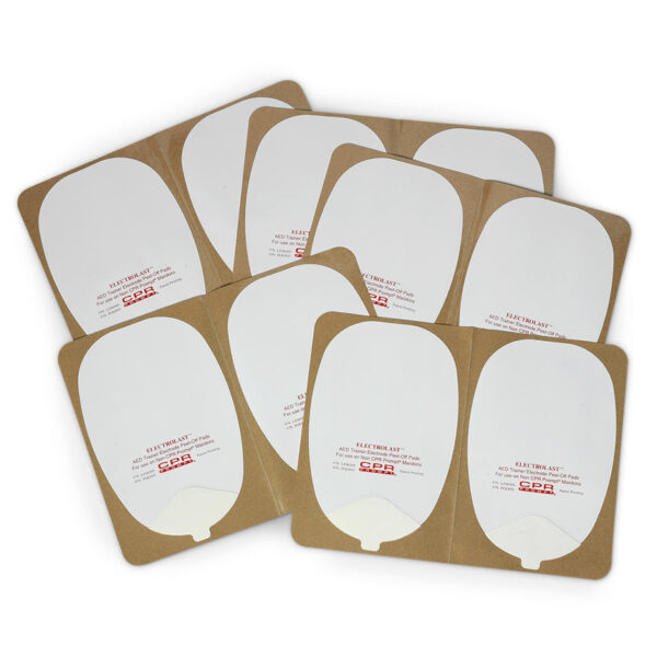 Nasco ElectroLast AED Trainer Skin Electrode Peel-Off Pads Heartstream Style