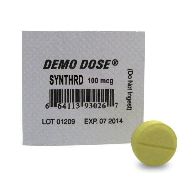 Nasco Demo Dose Oral Medications Synthrd 100 mcg