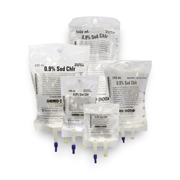 Nasco Demo Dose 1000 ml Simulated IV Fluid 0.9% NaCl