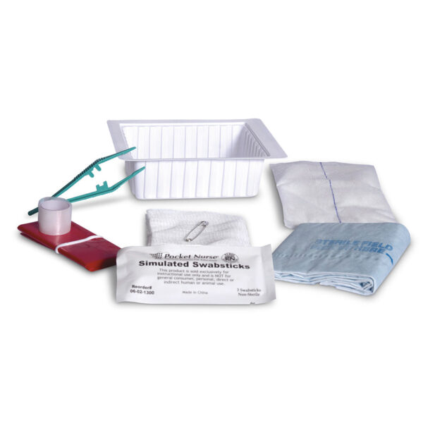 Nasco Dressing Change Tray with Abdominal Pad and Swabsticks