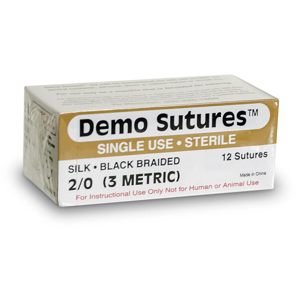 Nasco Demo Sutures - Size 2/0 with 1/2 Circle Curved Cutting Needle (19 mm)