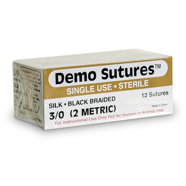 Nasco Demo Sutures - Size 3/0 with 1/2 Circle Curved Cutting Needle (19 mm)