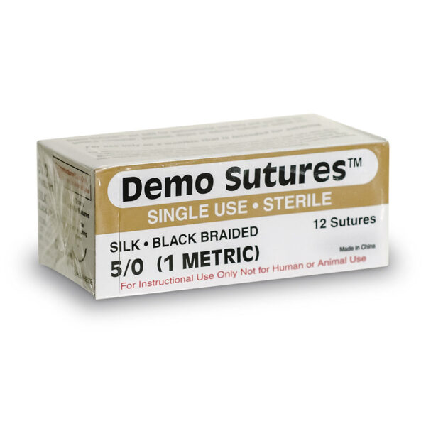 Nasco Demo Sutures Size 5/0 with 1/2 Circle Curved Cutting Needle (19 mm)