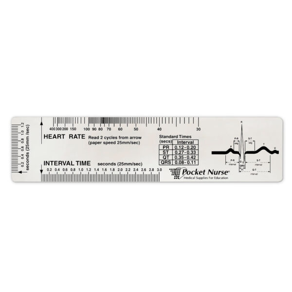 Nasco EKG Ruler Clear