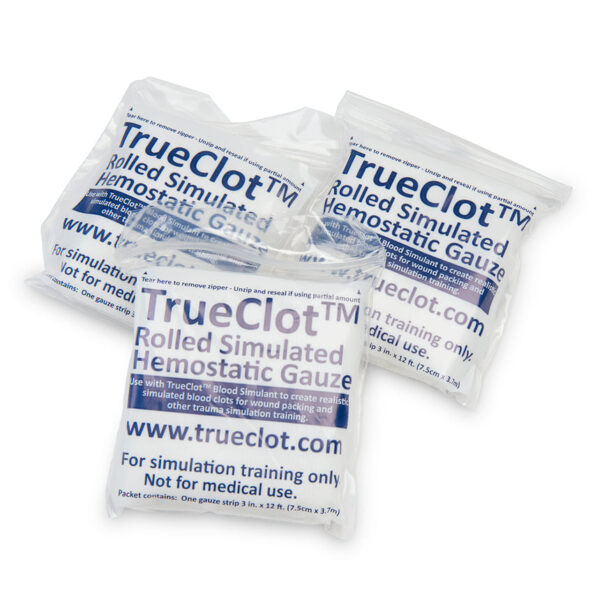 Nasco TrueClot Simulated Hemostatic Rolled Gauze